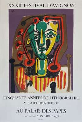 XXXIIe Festival d'Avignon (Poster) - Pablo  PICASSO