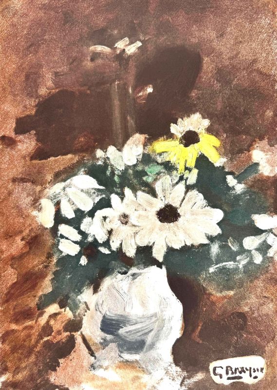 Vase mit gelben Blumen (Radierung) - Georges BRAQUE