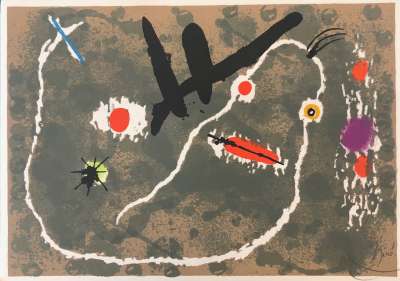 Le Lézard aux plumes d'or (Lithograph) - Joan  MIRO