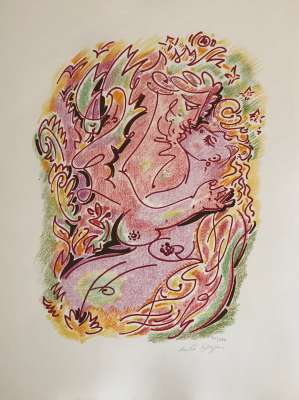 Sonette von Louise Labé (Farblithographie) - André  MASSON