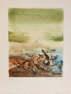 Untitled (Etching and aquatint) - Wou-ki  ZAO
