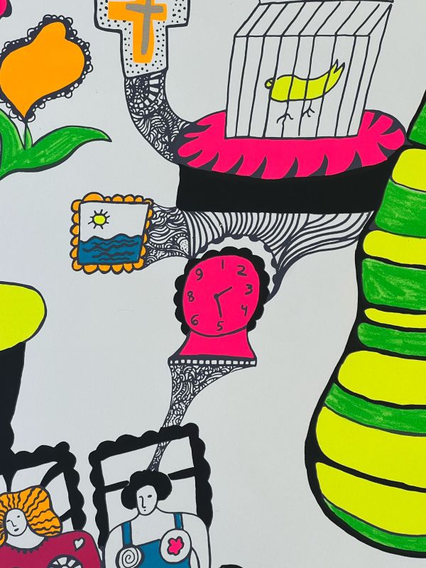 Nana Power : Tea time (planche XIV) (Sérigraphie) - Niki DE SAINT PHALLE