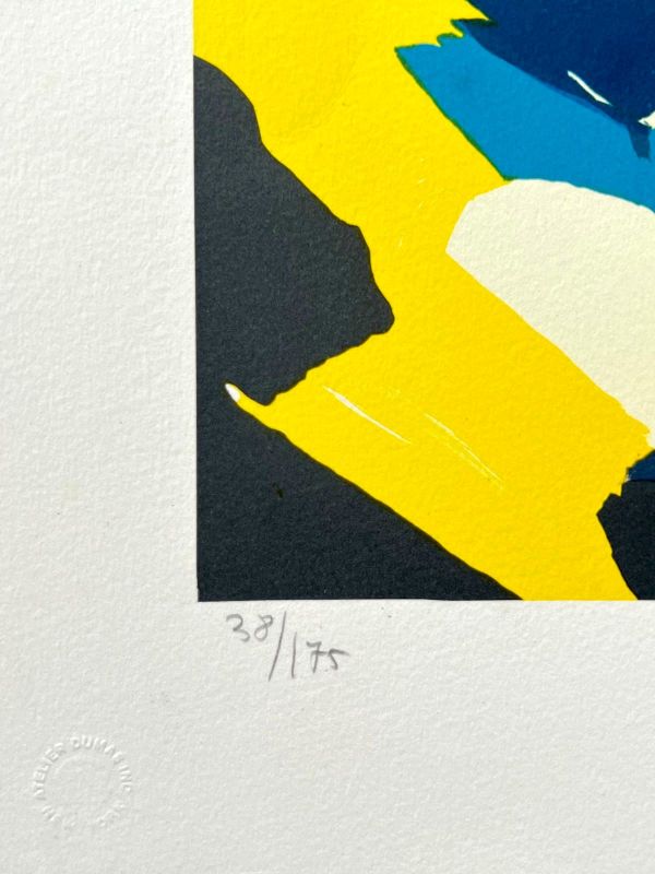 Blue Animal with Sunshine Head (Litografía) - Karel APPEL