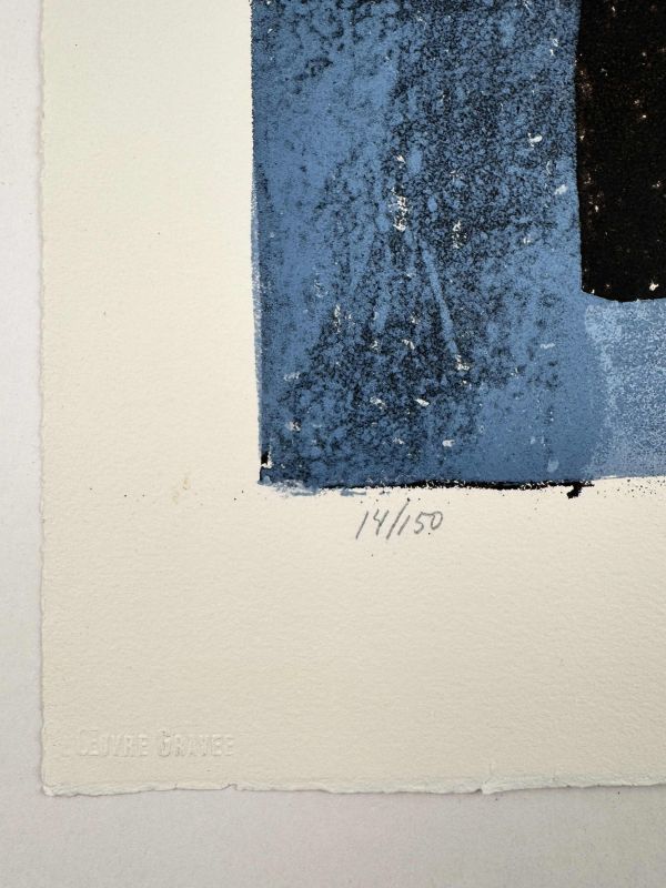 Blue, black and yellow composition (Lithograph) — Serge POLIAKOFF — Edition numbering detail