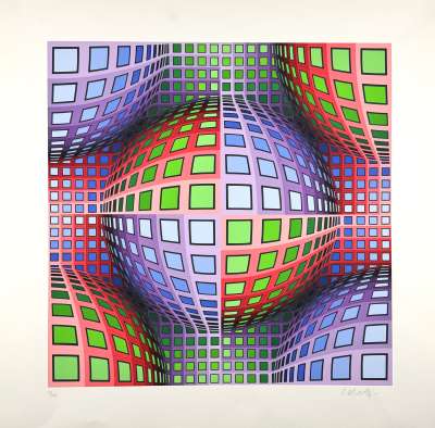 Lava (Sérigraphie) - Victor  VASARELY