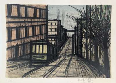 Funiculaire (Lithographie) - Bernard BUFFET