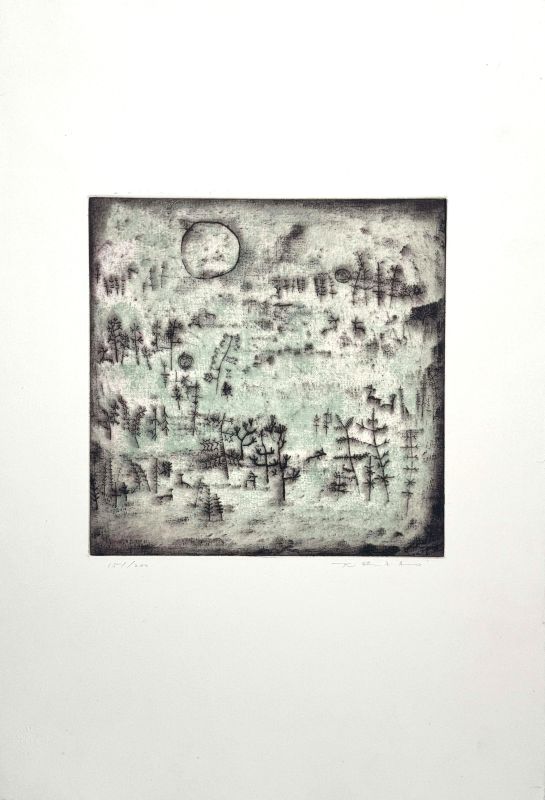 Paysage au soleil (Eau-forte) - Wou-ki  ZAO