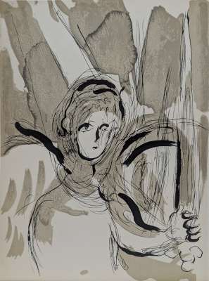 L'Ange &agrave; l'&Eacute;p&eacute;e (Farblithographie) - Marc CHAGALL