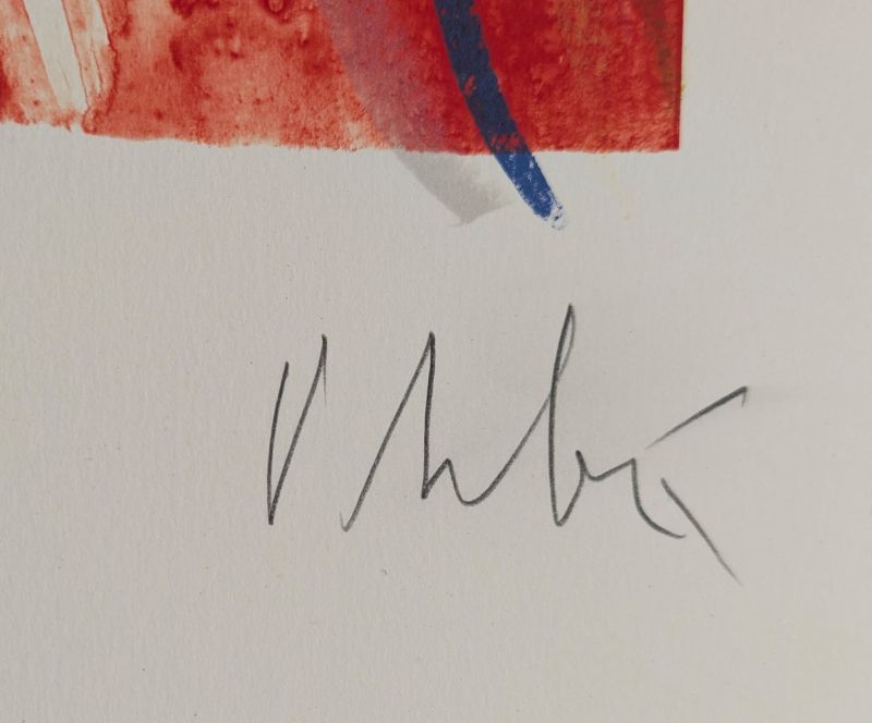 Le Rideau rouge (S&eacute;guier) (Lithographie) - Olivier DEBRE