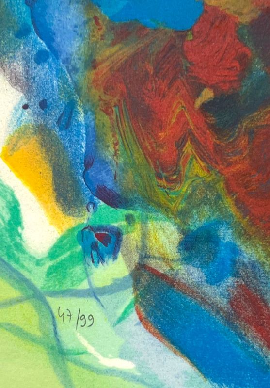 Saison bleue (Planche VII) (Lithograph) - Teh-Chun CHU