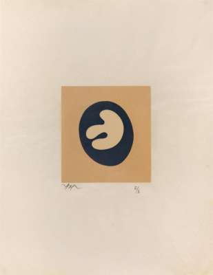 Soleil recerclé (Wood engraving) - Hans ARP