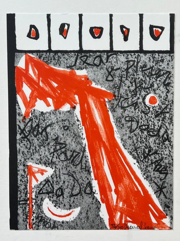 Marcel Janco  // Hommage &agrave; Hans Arp (Farblithographie) -  Artistes Divers