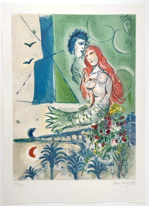 Siren to the Poet (Lithograph) - Marc CHAGALL
