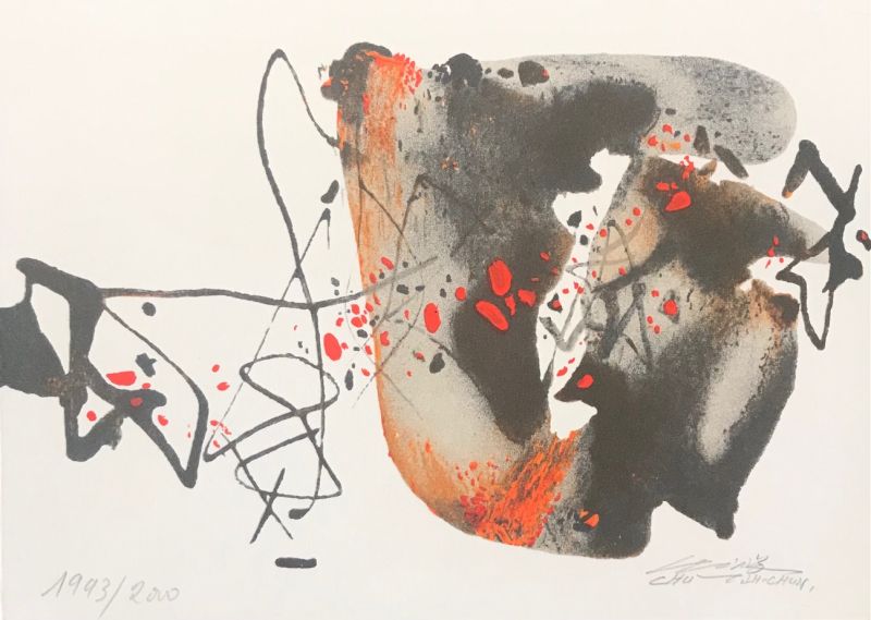 Carte de voeux (Lithograph) - Teh-Chun CHU
