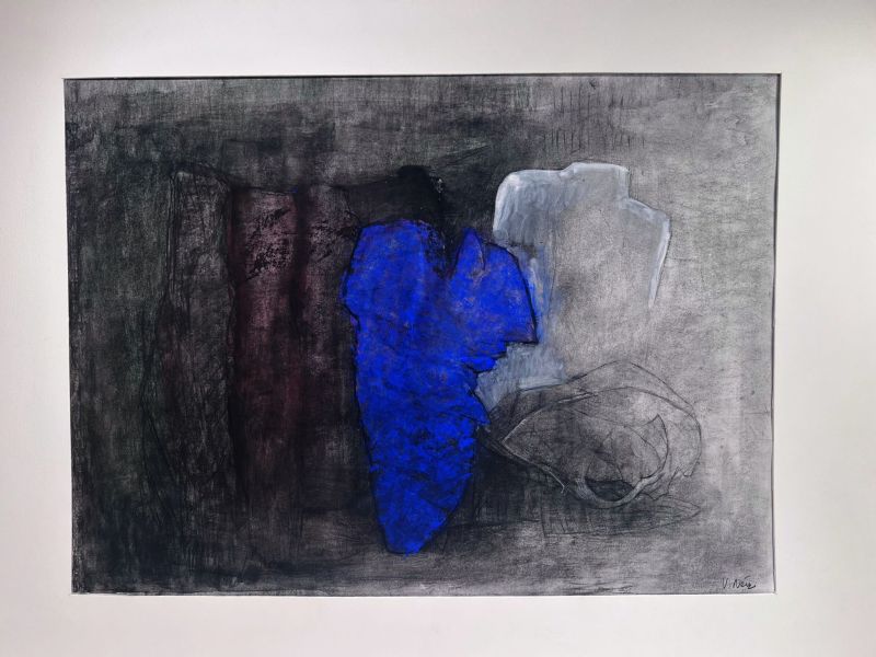 Aparición azul (Gouache (contemporáneo)) - Véronique NEROU