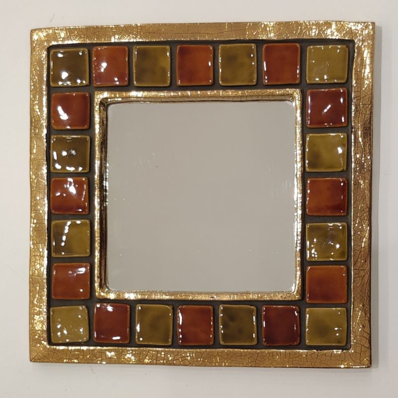Quadratischer Spiegel (Keramik) - Mithé ESPELT