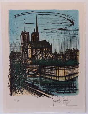 The bishop's garden (Lithograph) - Bernard BUFFET
