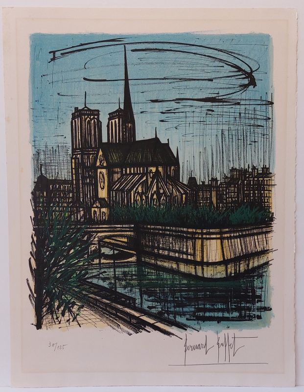 The bishop's garden (Lithograph) - Bernard BUFFET