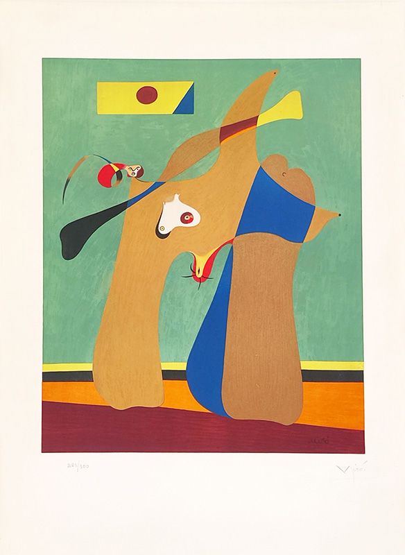Une femme (Farblithographie) - Joan  MIRO