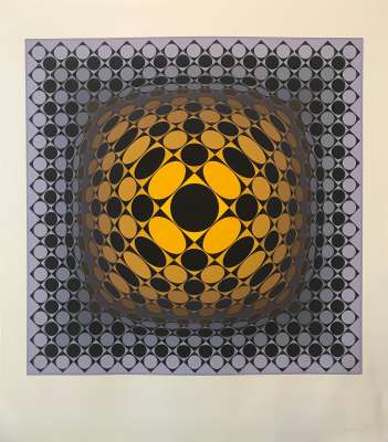 Vega Sakk (Sérigraphie) - Victor  VASARELY