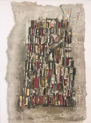 Elegy for Georges Pompidou (Lithograph) - Maria Helena VIEIRA DA SILVA