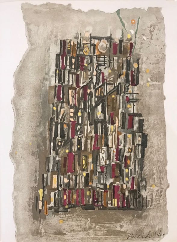 Elegy for Georges Pompidou (Lithograph) - Maria Helena VIEIRA DA SILVA