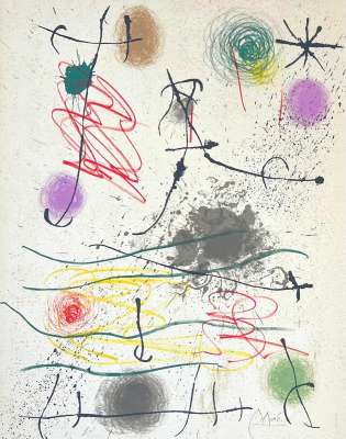 Quelques fleurs pour des amis (Lithographie) - Joan  MIRO