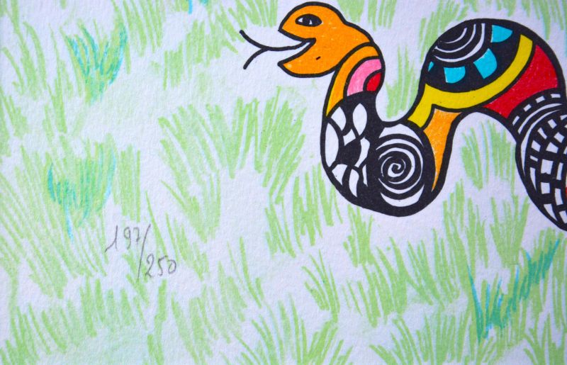 Leaving school (Lithograph) - Niki DE SAINT PHALLE