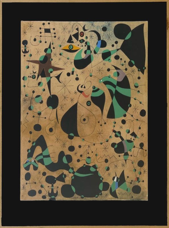 The passage of the divine bird (Constellations) (Stencil) - Joan  MIRO