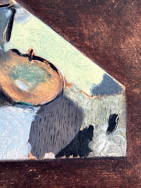 Nature Morte Oblique (Eau-forte et aquatinte) — Georges BRAQUE — Zoom détail