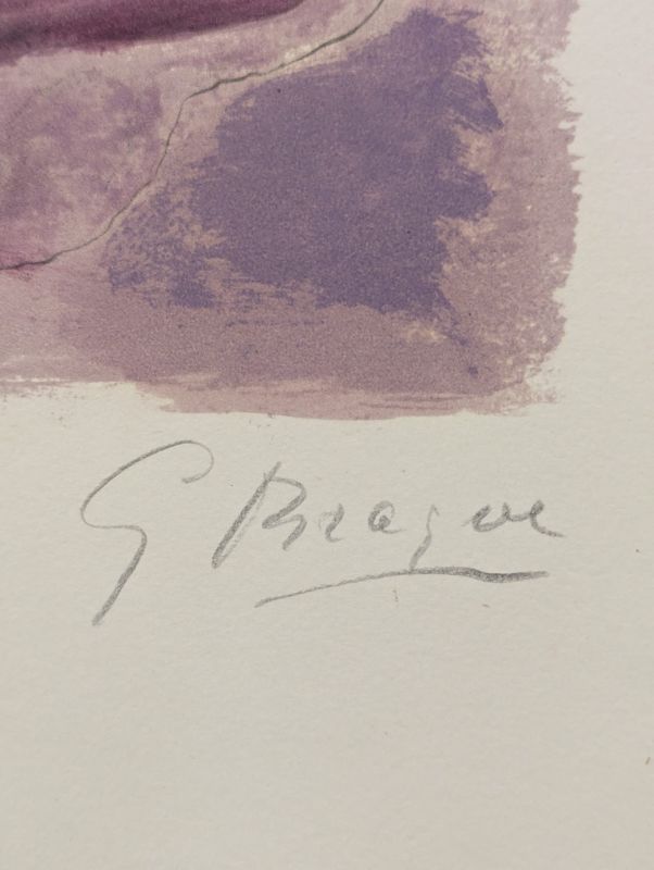 El pájaro púrpura (Litografía) - Georges BRAQUE