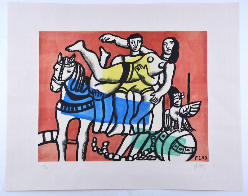 Die Parade (Farblithographie) - Fernand LEGER