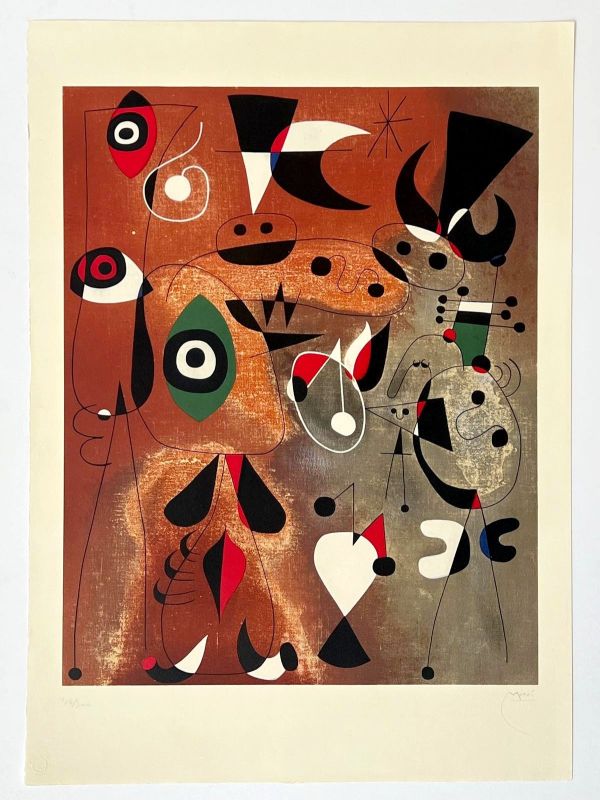 Mujeres, Pájaros, Estrella (Litografía) - Joan  MIRO