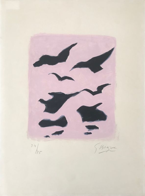 Oiseaux (Lithographie) - Georges BRAQUE