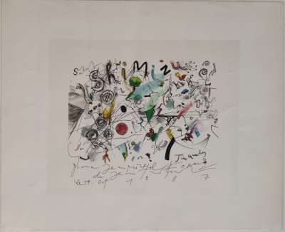 Hommage à Shimizu (Lithographie) - Jean TINGUELY