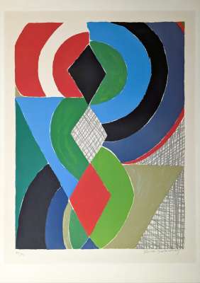 Abstraction color&eacute;e (Lithographie) - Sonia DELAUNAY