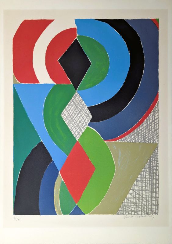 Abstraction color&eacute;e (Lithographie) - Sonia DELAUNAY