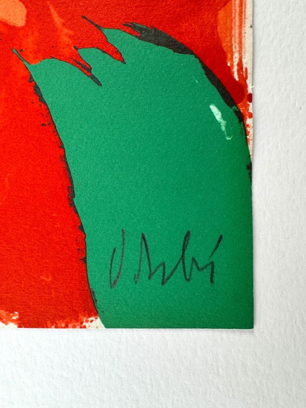 Xian red and orange (Lithograph) - Olivier DEBRE
