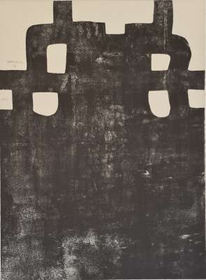 Gurutze Gorria III (Rotes Kreuz III) (Farblithographie) - Eduardo CHILLIDA