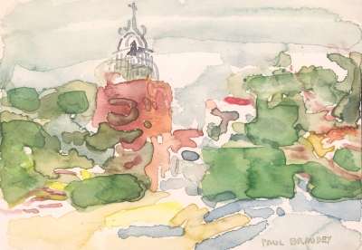 Landschaft (Aquarell) -  Artistes Divers