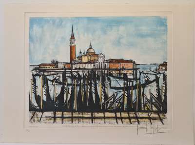 Isola di San Giorgio Venezia (Engraving) - Bernard BUFFET