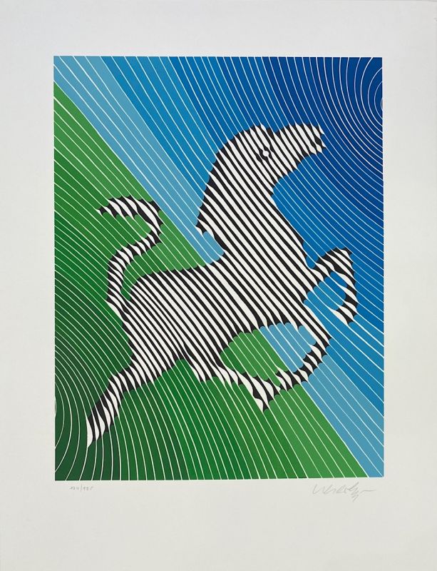 Zebra 2 (Farblithographie) - Victor  VASARELY
