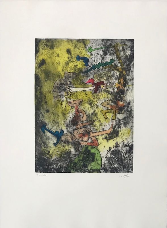 Centre Noeuds (Eau-forte) - Roberto  MATTA