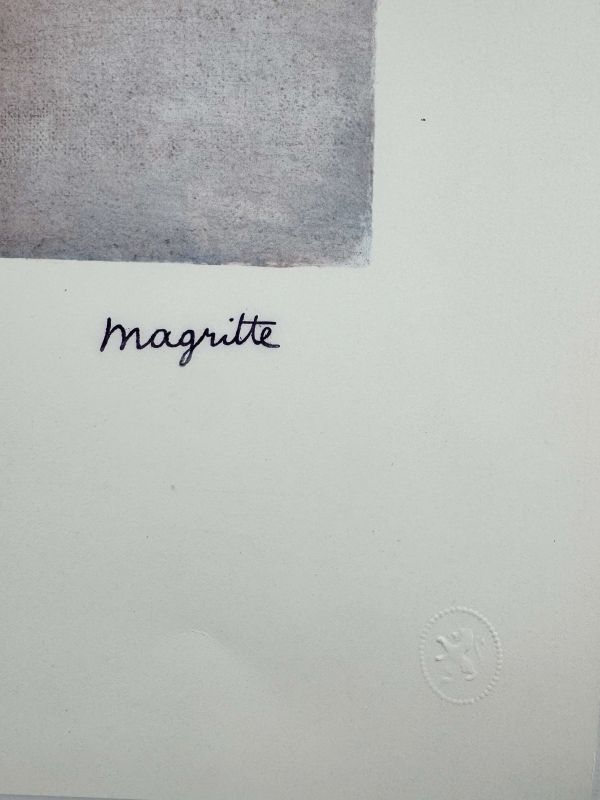 La Magie noire (Lithograph) — René MAGRITTE — Signature detail