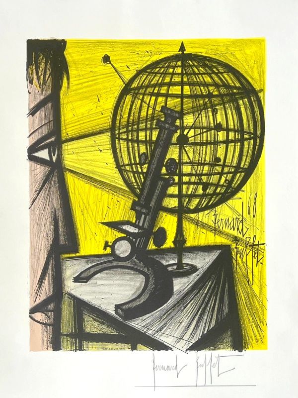 The microscope (Lithograph) - Bernard BUFFET