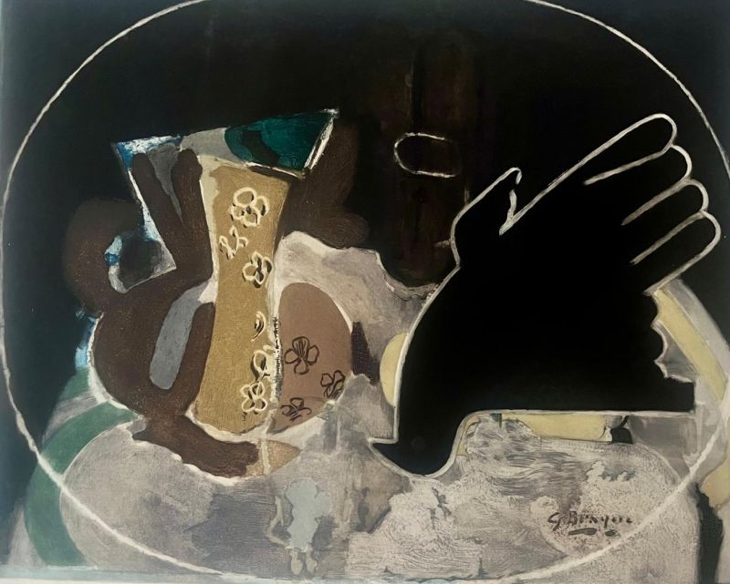 Krug und Vogel (Radierung) - Georges BRAQUE