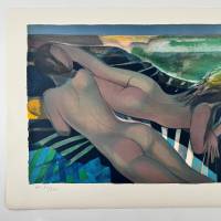 Camille Hilaire (1916-2004) // Nus sur le transat (Lithographie) — Artistes Divers