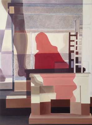 Dreaming in front of the fireplace 3 (Oil on canvas (contemporary) ) - Sara FRATINI