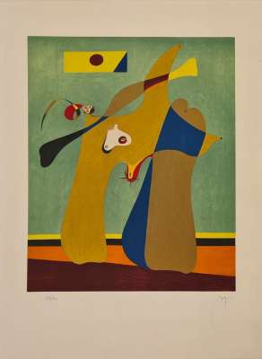 Une femme (Lithographie) - Joan  MIRO