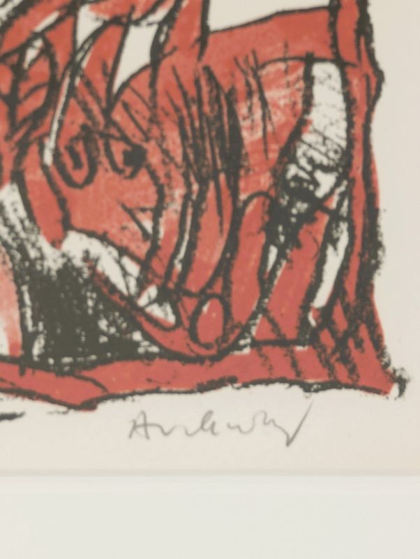 Schismes (Litografía) — Pierre ALECHINSKY — Detalle de la firma